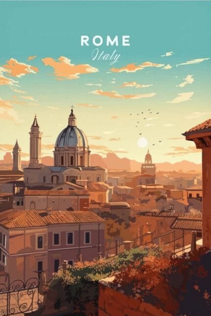Rome – “Sunset Over Domes”