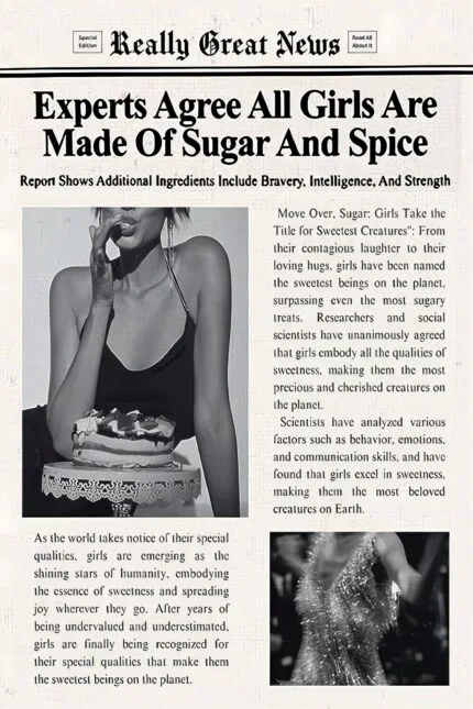 Experts Agree All Girls Are Made Of Sugar And Spice