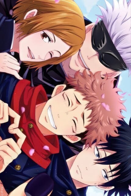 Yuji, Nobara, Megumi, Gojo