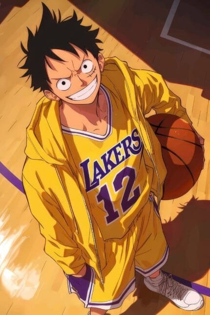 Monkey D. Luffy Lakers Basketball