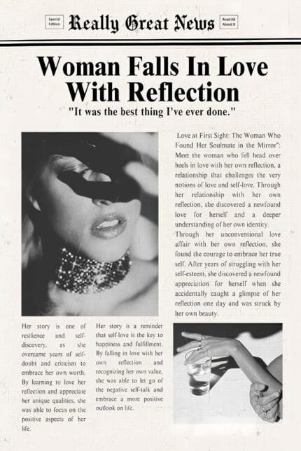 Woman Falls In Love With Reflection