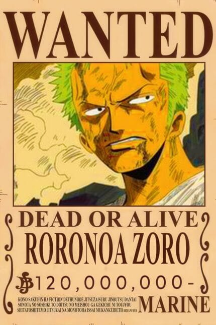 Roronoa Zoro Wanted