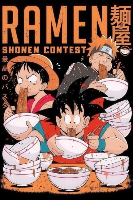 Ramen Shonen Contest - Naruto, Goku, Luffy