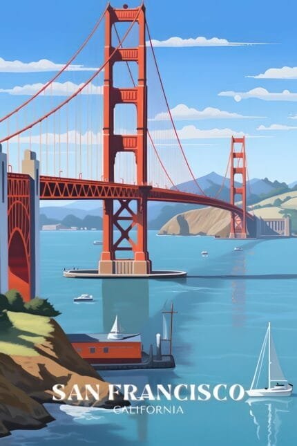 San Francisco – „Golden Gate and Hills”